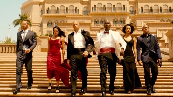 The cast of FURIOUS 7 strutting their stuff